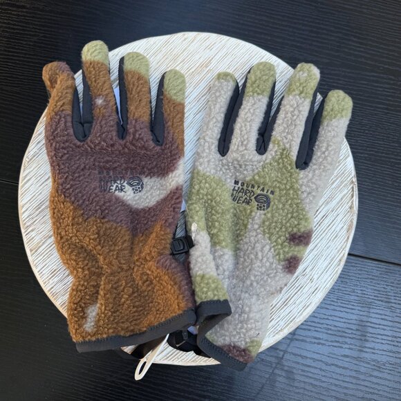 MOUNTAIN HARDWEAR HICAMP SHERPA GLOVES UNISEX LARGE WINTER WARM Camouflage NEW - Picture 1 of 8